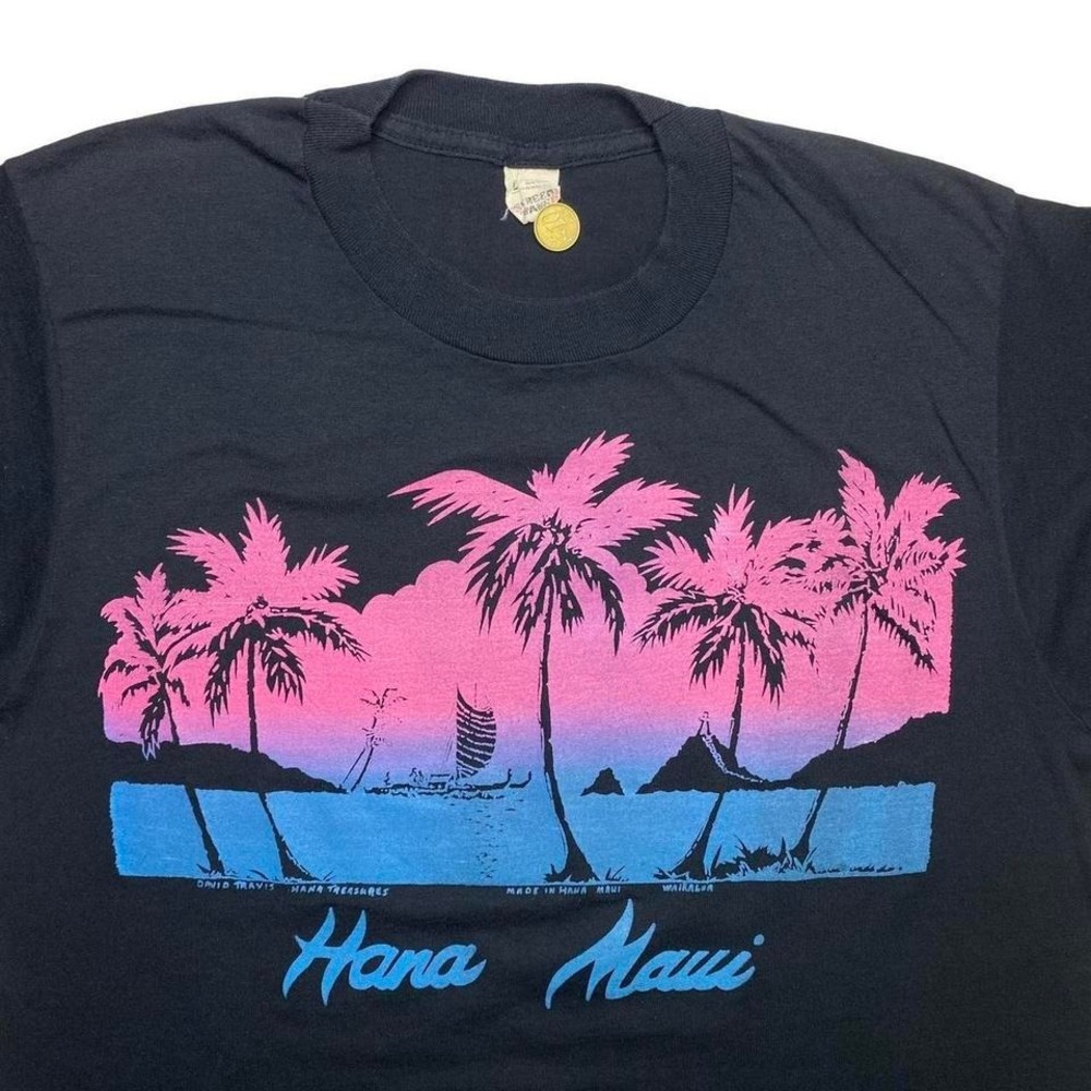 Vintage 90s Hana Hawaii Hawaiian nautical shirt